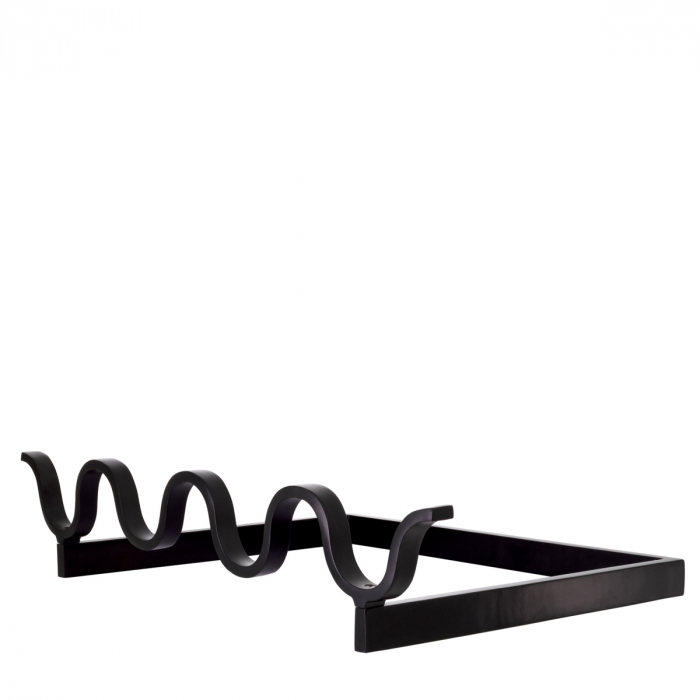 Accesorii semineu, Andiron (Suport lemne) Barlieu negru, Dims: W. 73 | D. 45 | H. 14.5 (CM) [2]