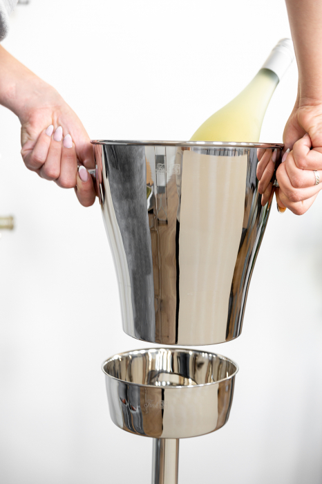 ALVARO, Frapiera de vin cu suport, inox, h.81 cm, d.26,5 cm [9]