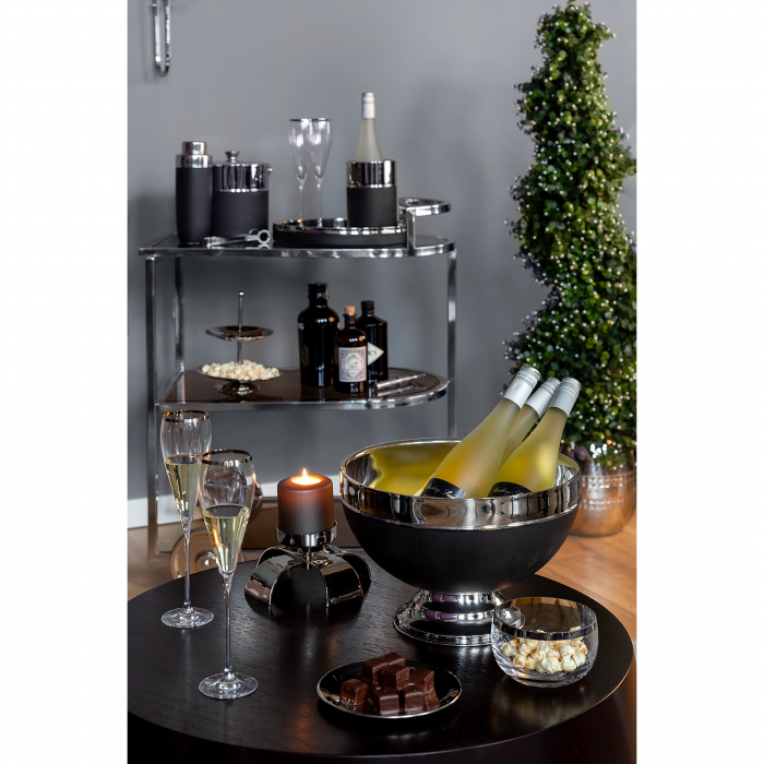 ANDOR/ punch bowl, acoperit cu pulbere neagră,  oţel inoxidabil/d.32,  h.21, 5 cm [3]