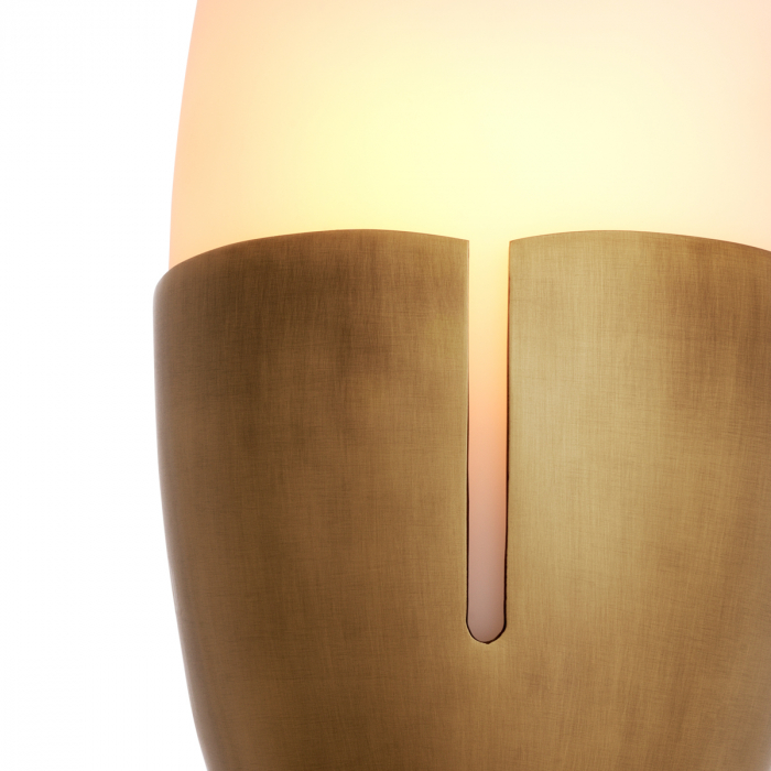 Aplică de perete, Bernina, finisaj din alamă cu aspect vintage, Dims: W. 15 | D. 8.5 | H. 39.5 (CM) [4]