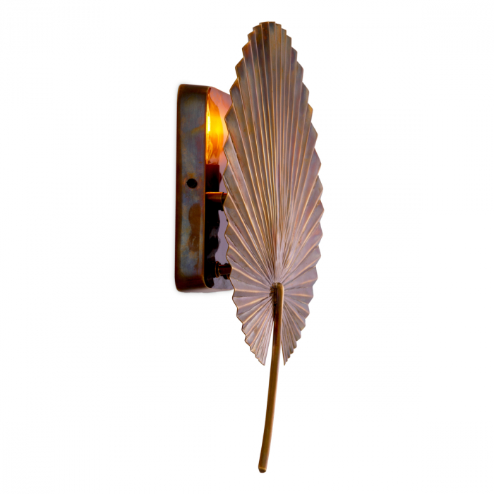 Aplică de perete cu finisaj oriental din alama vintage, Dims: W. 30.5 | D. 8.5 | H. 40 (CM) [3]