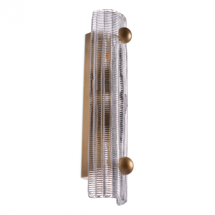 Aplică de perete, Dara, finisaj din alamă cu aspect vintage, Dims: W. 12 | D. 13 | H. 50  (CM) [5]