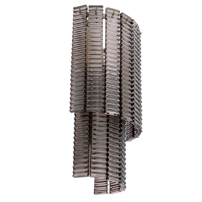 Aplică de perete, Imperial din alamă cu sticlă fumurie, Dims: W. 34 | D. 20 | H. 59 (CM) [5]