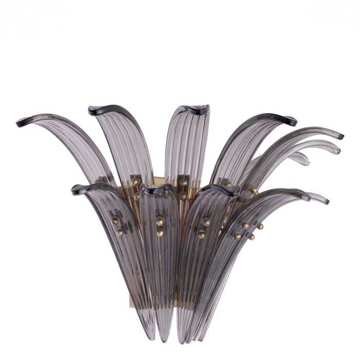 Aplică de perete, Italo cu finisaj alamă, Dims: W. 49 | D. 27 | H. 30 (CM) [3]