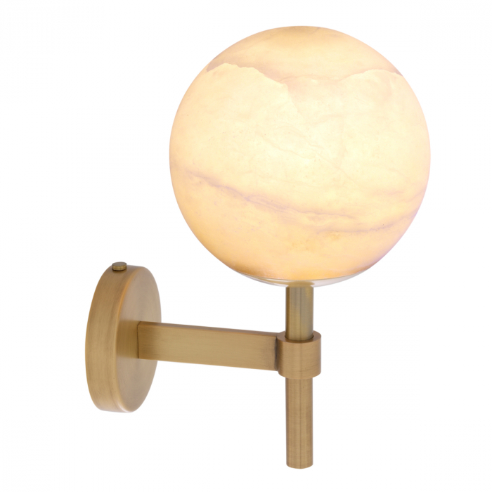 Aplică de perete, Jade alabastru antic cu finisaj alamă [5]