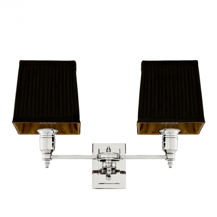 Aplică de perete, Lexington Double nichel, abajur negru inclus [3]