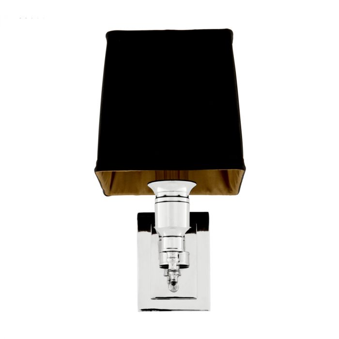 Aplică de perete, Lexington Single nichel, abajur negru inclus [3]