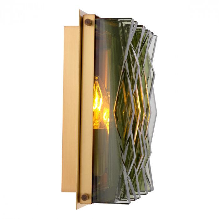 Aplică de perete, Nuvola S, finisaj din alamă cu aspect vintage, Dims: W. 15 | D. 3 | H. 21 (CM) [3]