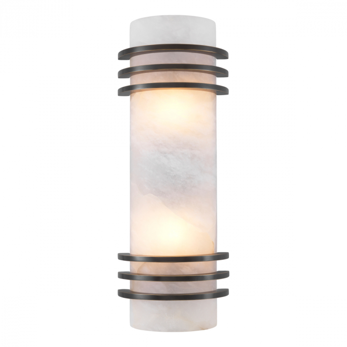 Aplică de perete, Premuda alabastru, finisaj bronz, Dims: W. 14 | D. 9 | H. 51 (CM) [2]