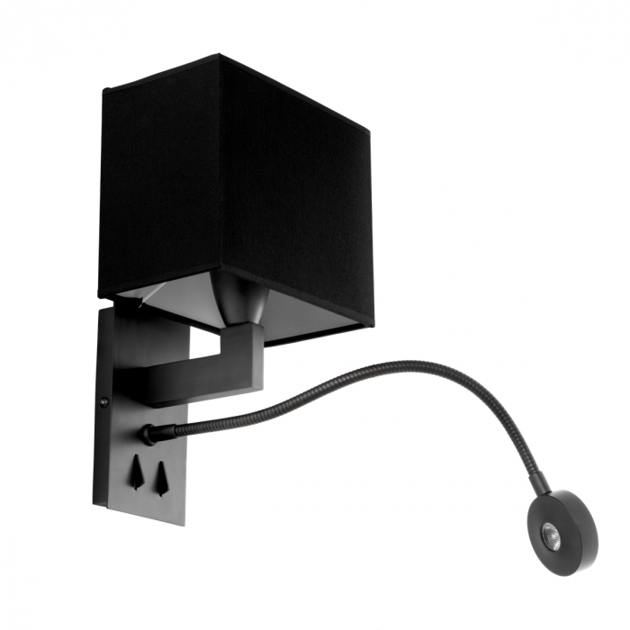 Aplică de perete, Reading, finisaj bronz, abajur inclus [4]