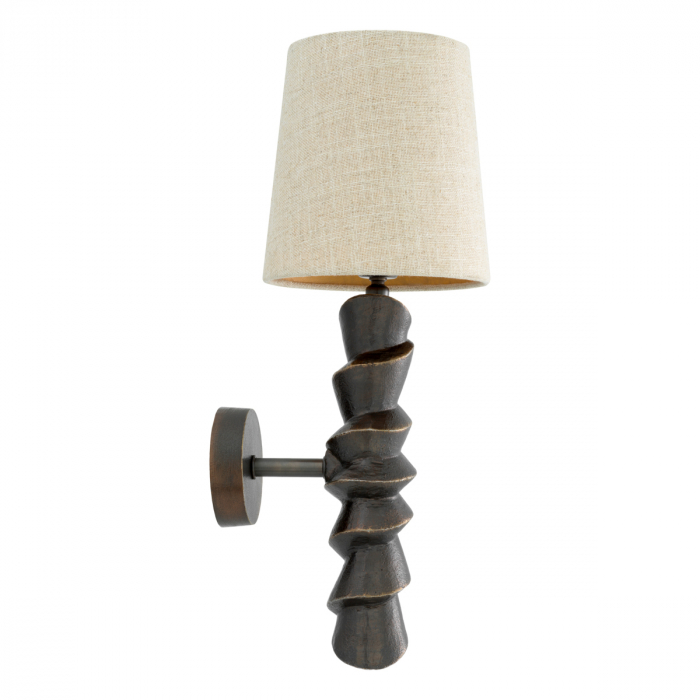 Aplică de perete, Riverbank, finisaj bronz, abajur inclus, Dims: W. 14.5 | D. 17 | H. 41.5 (CM) [4]