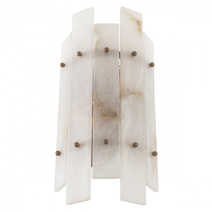 Aplică de perete, Ruby alaba antic finisaj alabastru, Dims: W. 19 | D. 10 | H. 40 (CM) [4]