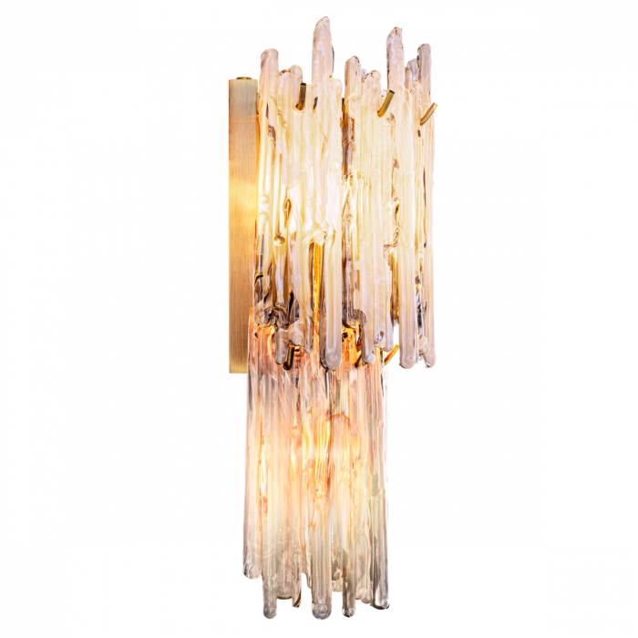 Aplică de perete, Saint Roch finisaj alamă cu lumină dublă, Dims: W. 25 | D. 15 | H. 38.5  (CM) [5]