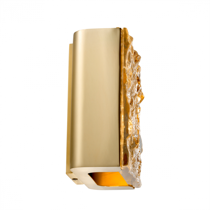 Aplică de perete, St Kitts placată cu alamă, Dims: W. 24 | D. 12.5 | H. 23 (CM) [3]