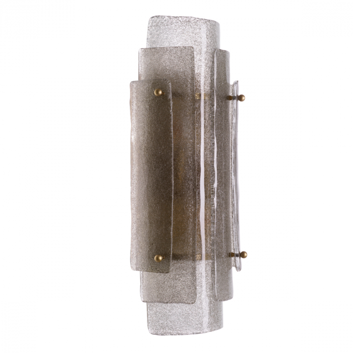 Aplică de perete, Sylvester, finisaj din alamă cu aspect vintage, Dims: W. 18 | D. 10.5 | H. 49 (CM) [2]