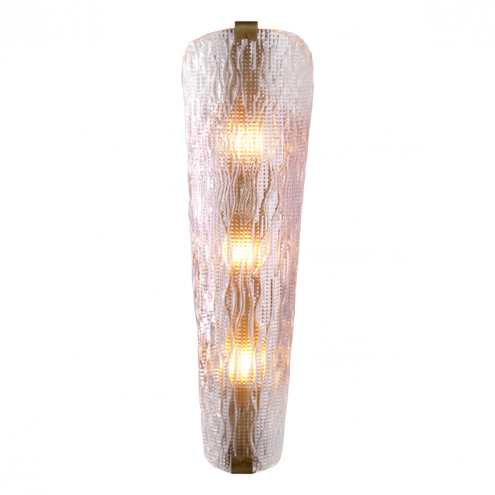 Aplică de perete, Todd, finisaj din alamă cu aspect vintage, Dims: W. 20 | D. 14.5 | H. 62.5  (CM) [3]