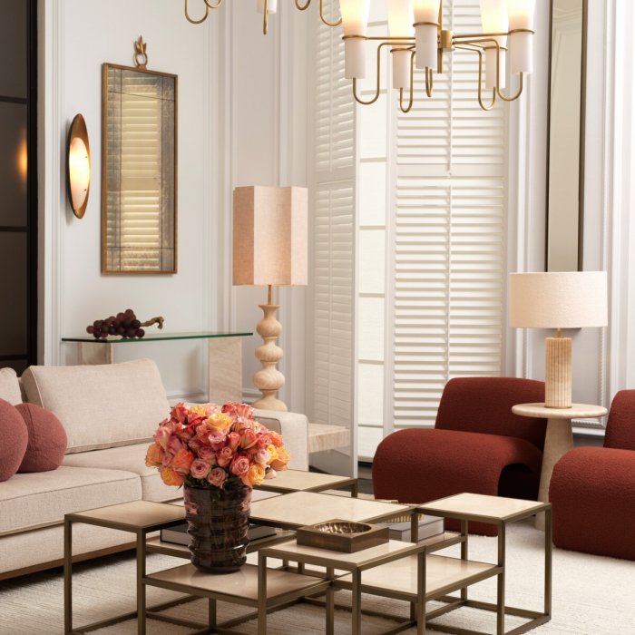 Aplică de perete, Venova, finisaj din alamă cu aspect vintage, Dims: W. 16 | D. 13 | H. 59 (CM) [2]