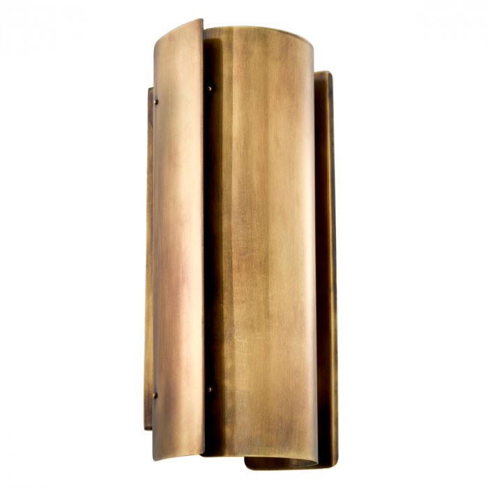 Aplică de perete, Vergé S, finisaj din alamă cu aspect vintage, Dims: W. 16.5 | D. 12 | H. 31.8  (CM) [3]