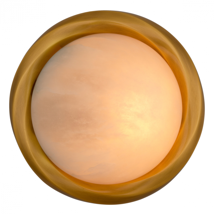 Aplică de perete, Vigo, finisaj din alamă cu aspect vintage, Dims: Ø 22.5 | D. 11 | H. 22.5 (CM) [3]