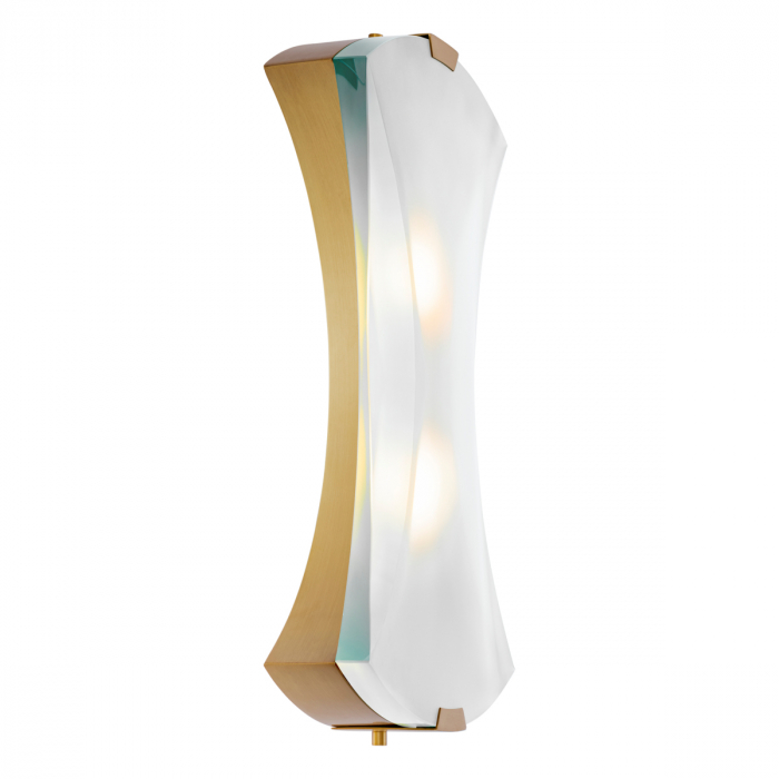 Aplică de perete, Virgil, finisaj din alamă cu aspect vintage, Dims: W. 21.5 | D. 6 | H. 37.5 (CM) [2]