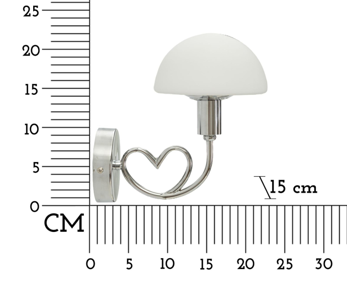 Aplica Lovy argintie 23x15x22 cm [7]