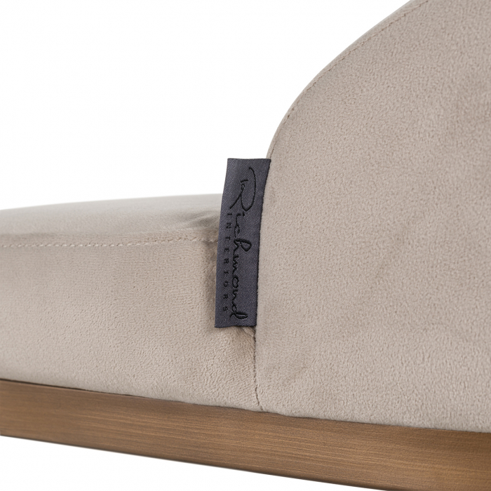 Scaun de bar Bolton bej catifelat / auriu mat (rezistent la foc) [5]