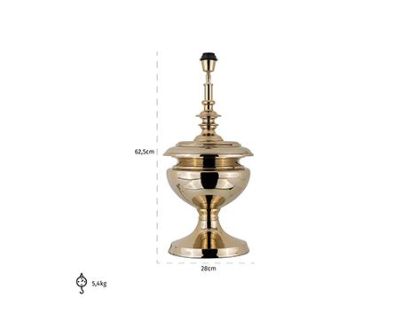 Baza lampa de masa Ensley, Aluminiu, Auriu, 62.5x28x28 cm [2]