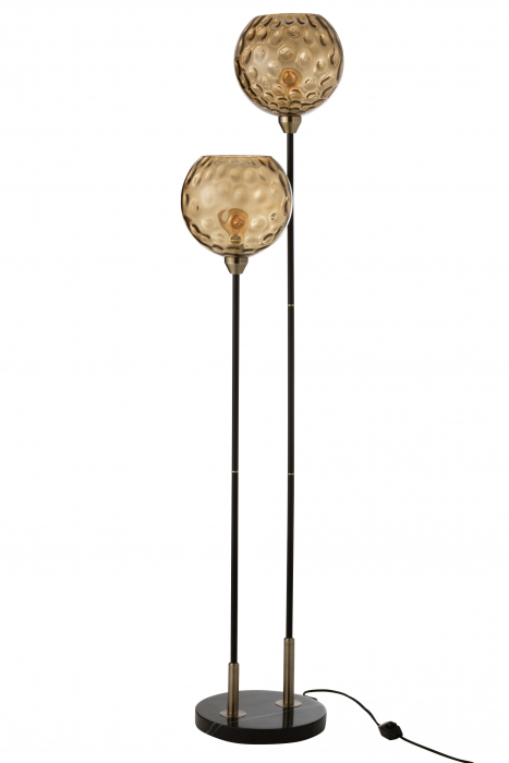 Baza lampadar Bollie, Metal, Negru, 30x30x140 cm [4]