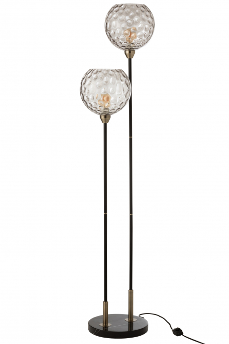 Baza lampadar Bollie, Metal, Negru, 30x30x140 cm [7]
