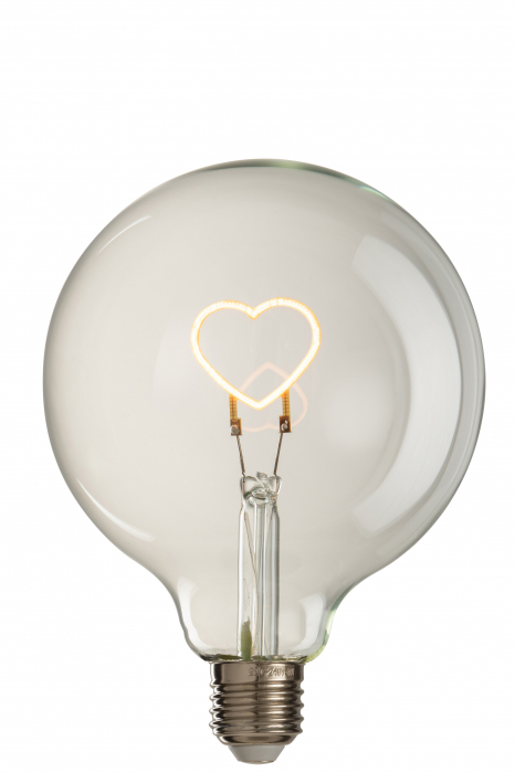 Bec E27, Sticla, Transparent, 12.5x12.5x17 cm [2]