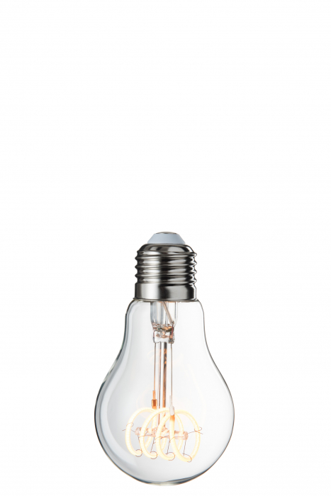 Bec E27, Sticla, Transparent, 6x6x10 cm [2]