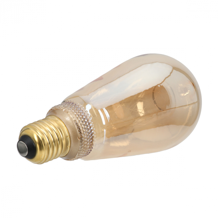 Bec (LED), Rombus, Sticla, portocaliu, PU 4, H. 14 cm, D. 6,5 cm [2]