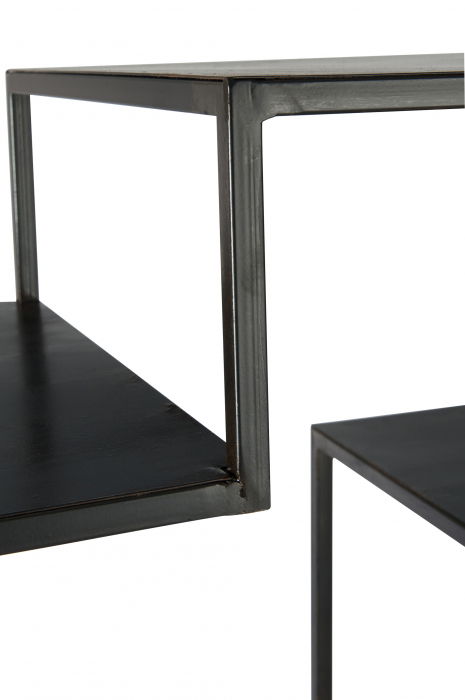 Biblioteca cu 6 niveluri, Metal/Fier, Negru, 101x39x185.4 cm [4]