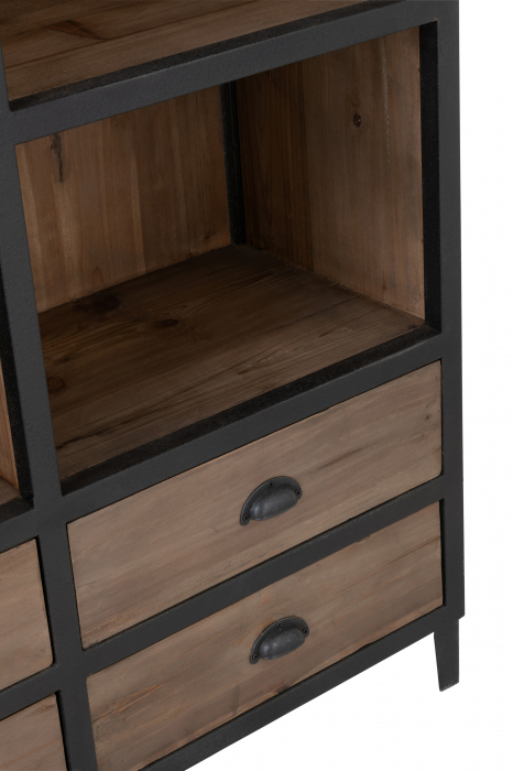 Biblioteca, Lemn, Natural, 165x40x216 cm [6]