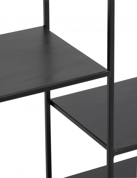 Biblioteca, Metal/Fier, Negru, 110x25x150.5 cm [5]