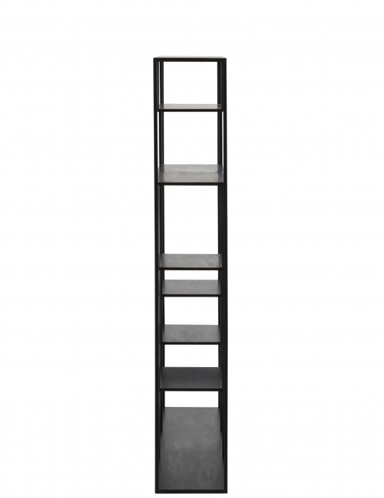 Biblioteca, Metal/Fier, Negru, 110x25x150.5 cm [3]