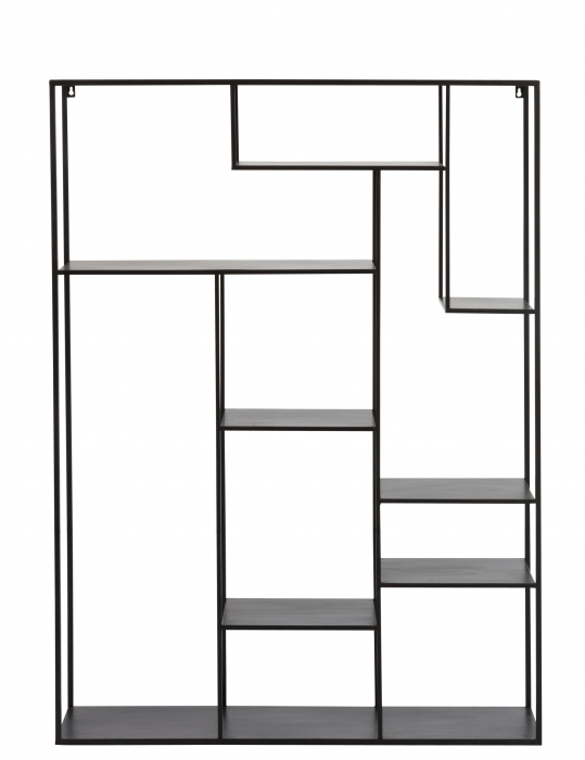 Biblioteca, Metal/Fier, Negru, 110x25x150.5 cm [2]