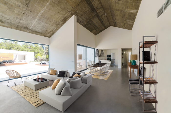 Biblioteca Stanton, Otel inoxidabil/ Lemn reciclat, 90x35x180 cm [4]