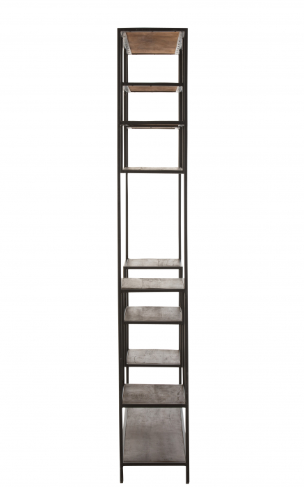 Biblioteca Fien , Lemn/Metal, Maro/Negru, 119.5x30x195.5 cm [4]