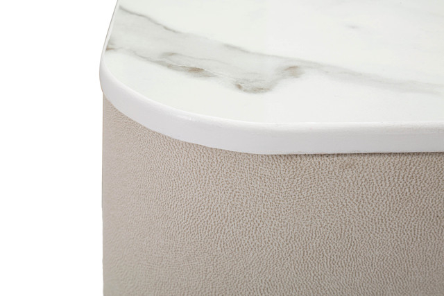 Birou/consola Beauty, Lemn/MDF/Metal, Crem/Auriu, 75x120x40 cm [7]