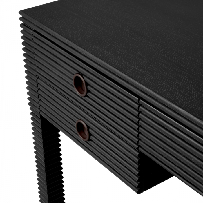 Birou Dimitrios, furnir din stejar, gri cărbune, Dims: L. 160 | W. 65 | H. 77.5  (CM) [5]