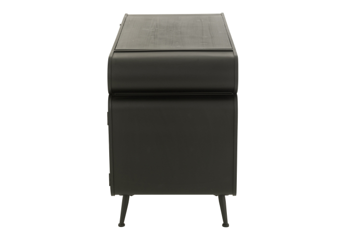 Birou din lemn de brad si metal, negru/bej deschis [6]