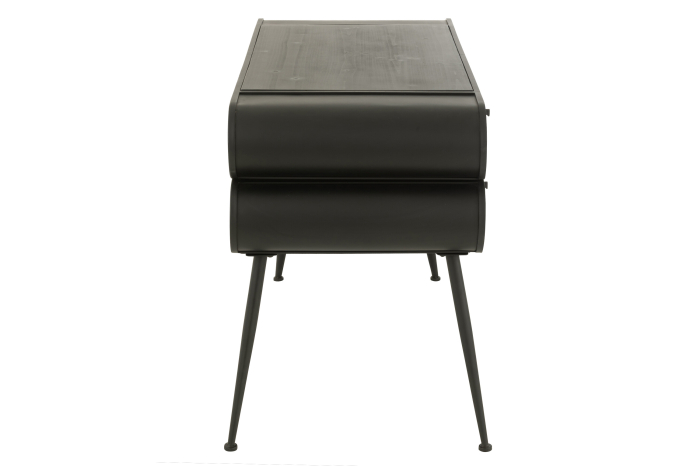 Birou din lemn de brad si metal, negru/bej deschis [4]