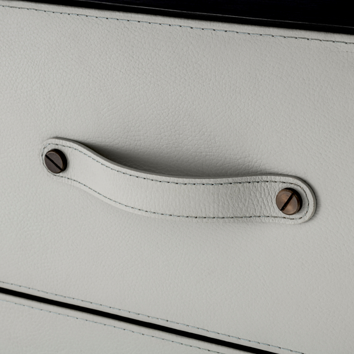 Birou Numana, piele artificiala, furnir din stejar, Dims: L. 220 | W. 65 | H. 75  (CM) [9]