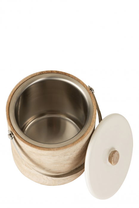 Recipient racire vin Mango, Lemn, Alb, 18x18x19 cm [4]