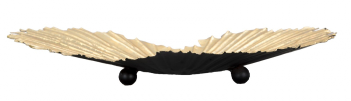 Bol decorativ Heart, fier, auriu, 29X5X25 cm [2]