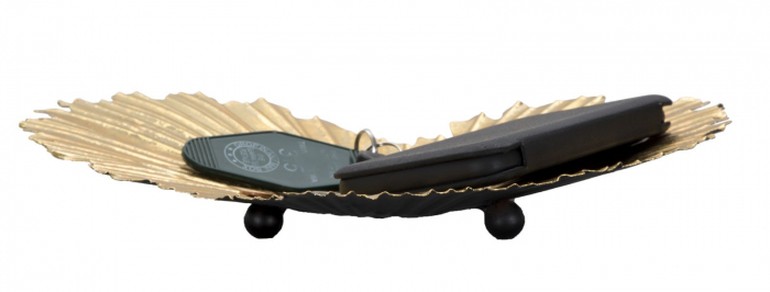 Bol decorativ Heart, fier, auriu, 29X5X25 cm [5]