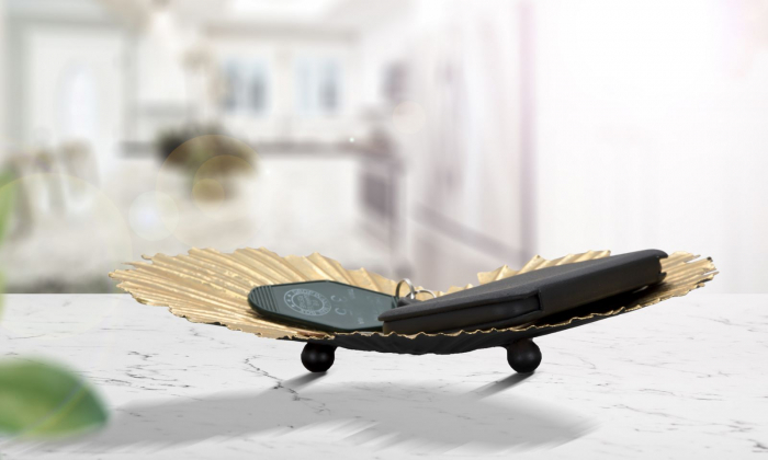 Bol decorativ Heart, fier, auriu, 29X5X25 cm [6]