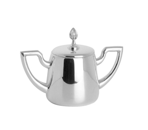 Bol pentru zahar Vienna, Alama/Placat cu argint, Argintiu, 11 cm [2]