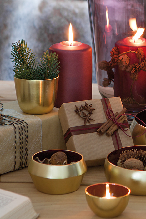 Bol Sila, Aluminiu/Nichel/Smalt, Auriu/Rosu, 9x9x8 cm [2]